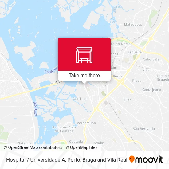 Hospital / Universidade A map