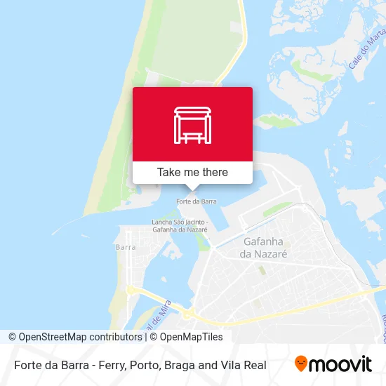 Forte da Barra - Ferry map