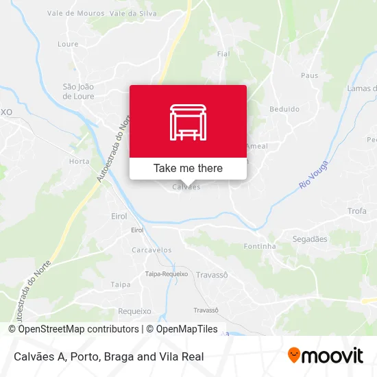 Calvães A map