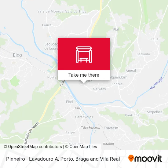 Pinheiro - Lavadouro A map