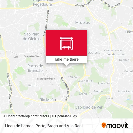 Liceu de Lamas map