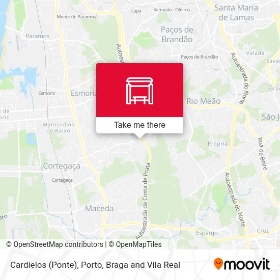 Cardielos (Ponte) map