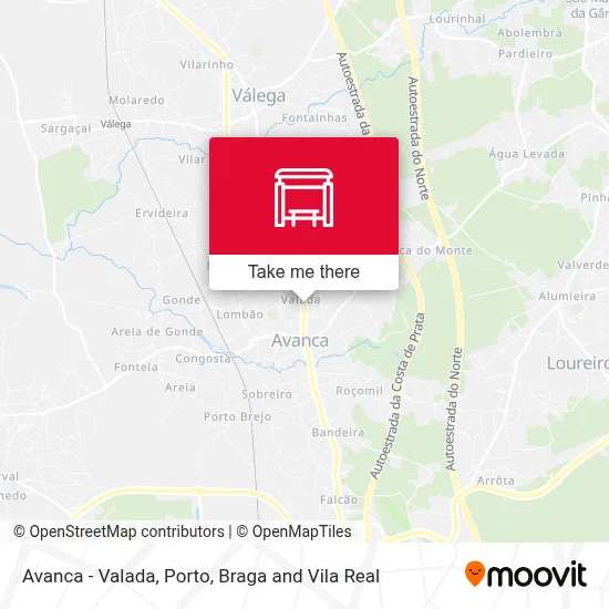 Avanca - Valada map