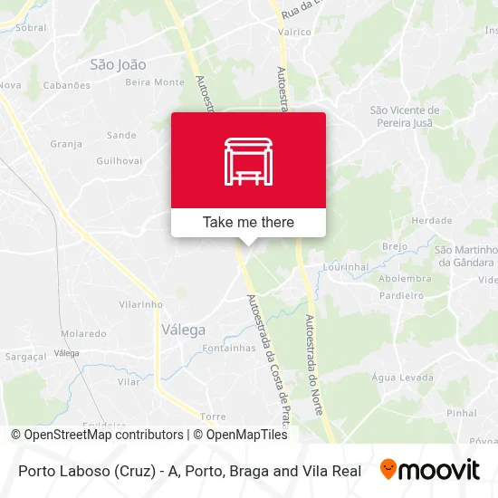 Porto Laboso (Cruz) - A map