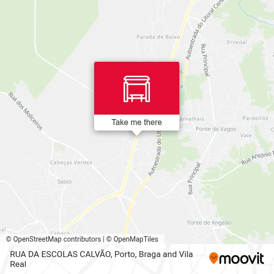RUA DA ESCOLAS CALVÃO map