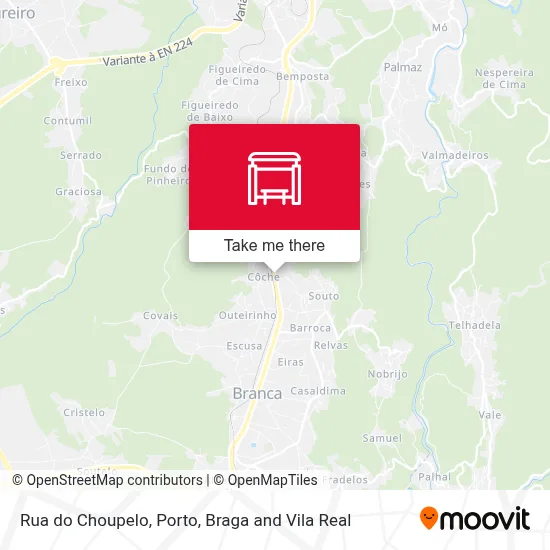Rua do Choupelo map