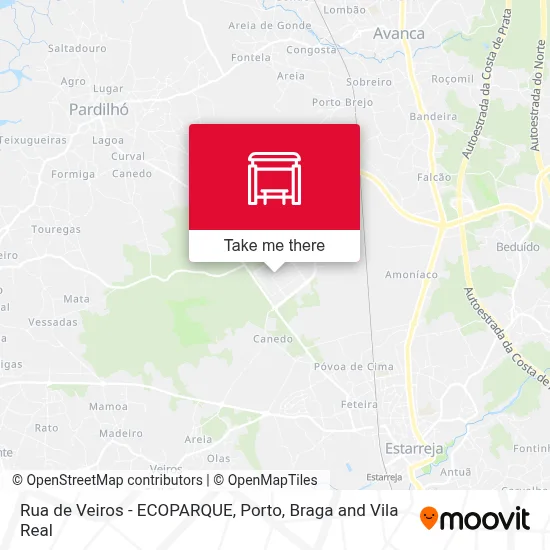 Rua de Veiros - ECOPARQUE map