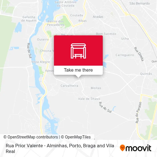 Rua Prior Valente - Alminhas map