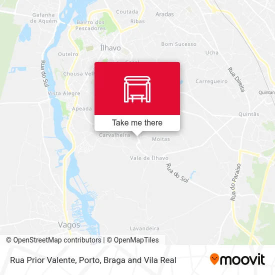 Rua Prior Valente map