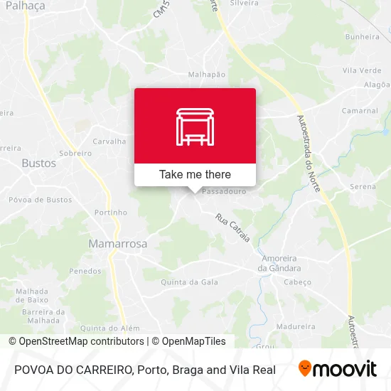 POVOA DO CARREIRO map