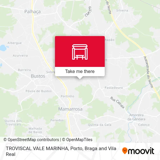 TROVISCAL  VALE MARINHA map