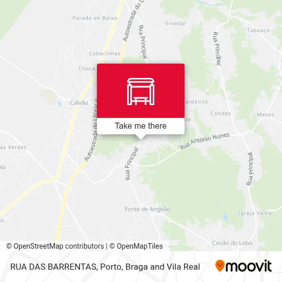 RUA DAS BARRENTAS map