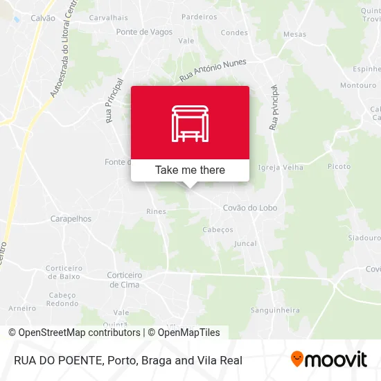 RUA DO POENTE map