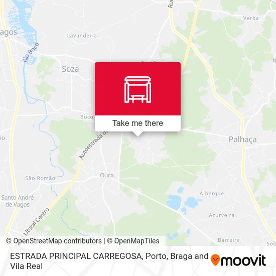 ESTRADA PRINCIPAL CARREGOSA map