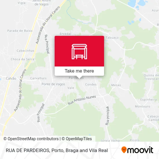 RUA DE PARDEIROS map