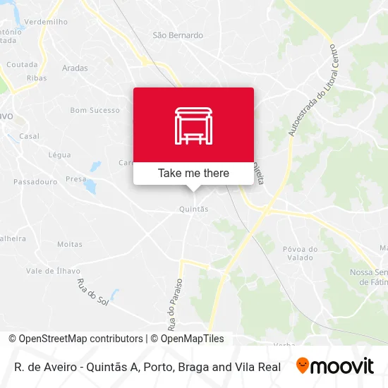 R. de Aveiro - Quintãs A map