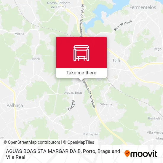 AGUAS BOAS  STA MARGARIDA B map
