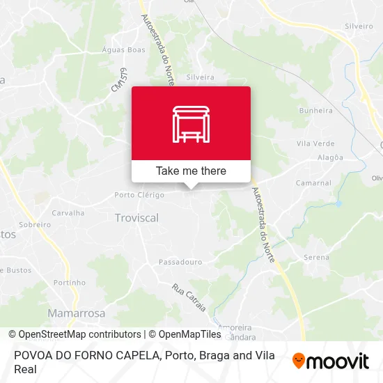 POVOA DO FORNO  CAPELA map