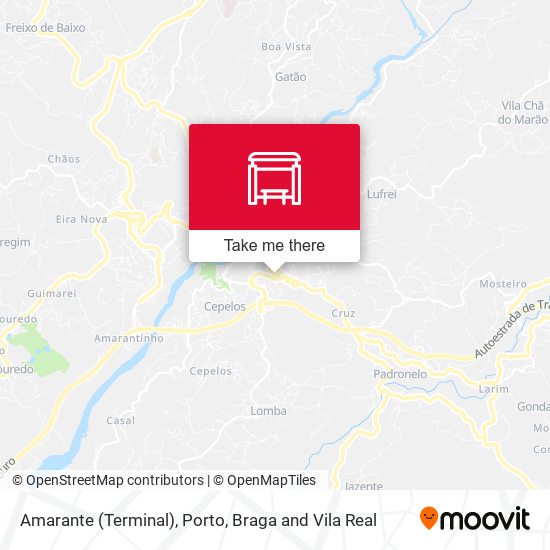 Terminal Rodoviário Amarante mapa