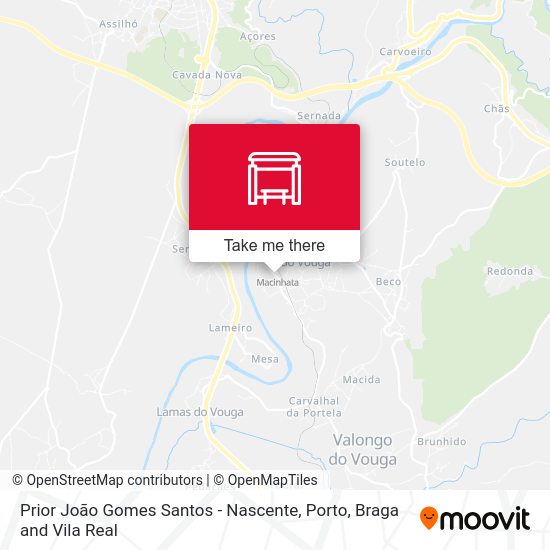 Prior João Gomes Santos - Nascente map