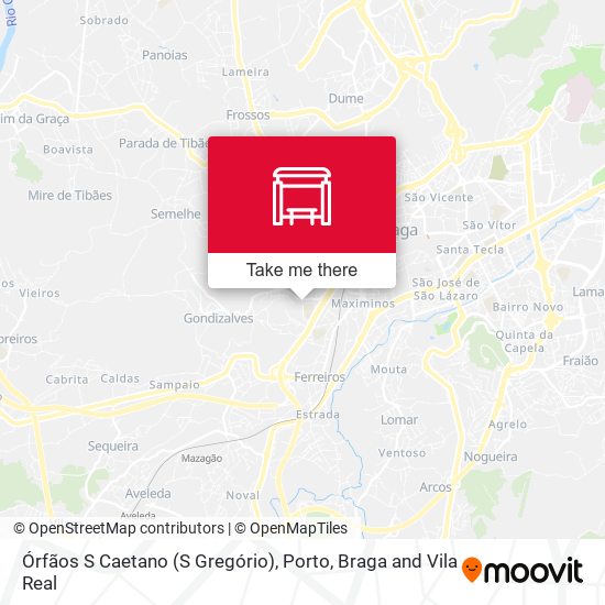 Órfãos S Caetano (S Gregório) mapa