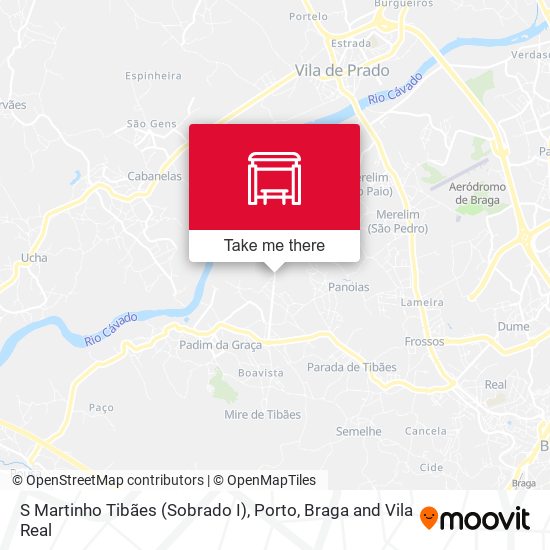 S Martinho Tibães (Sobrado I) mapa