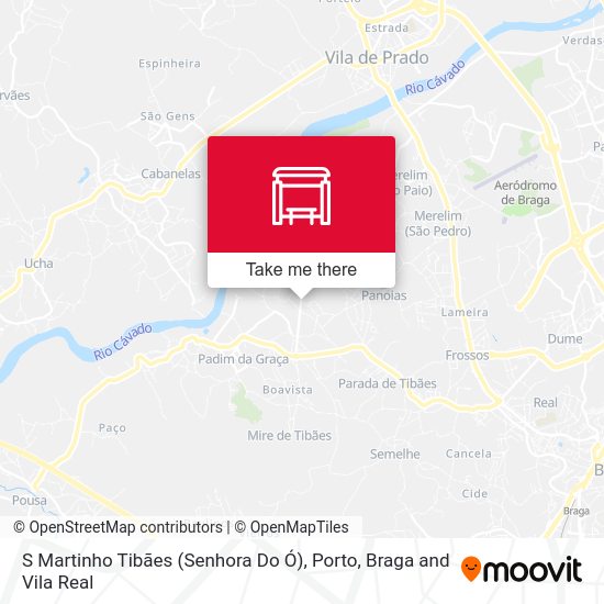 S Martinho Tibães (Senhora Do Ó) map