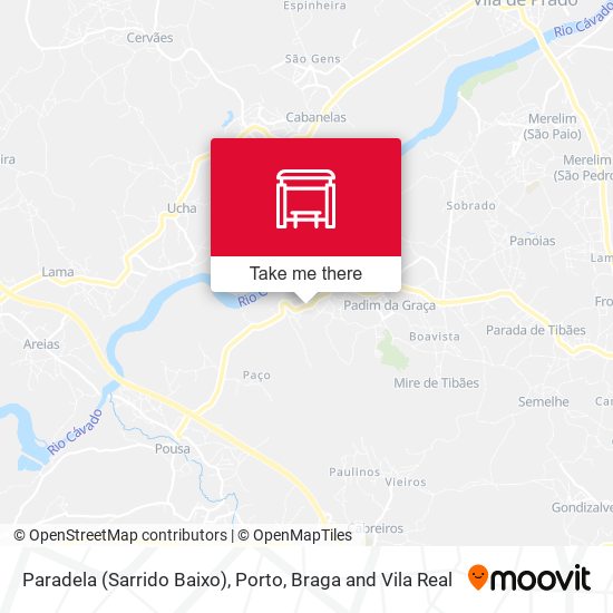 Paradela (Sarrido Baixo) mapa