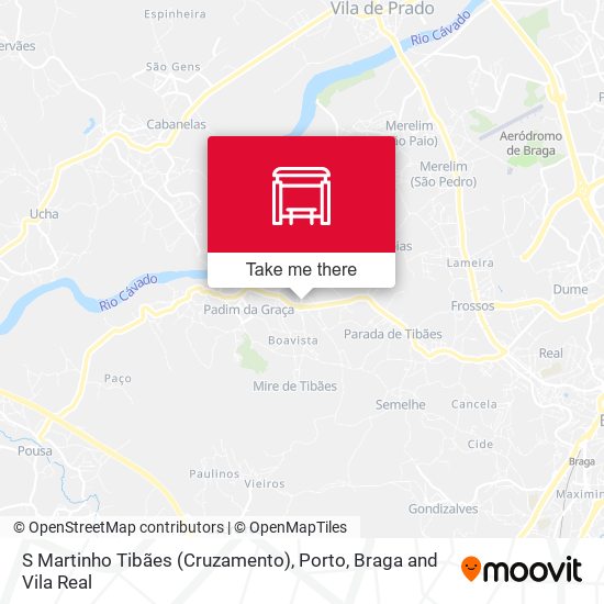 S Martinho Tibães (Cruzamento) map