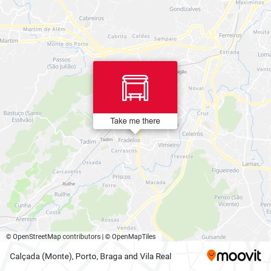 Calçada (Monte) mapa
