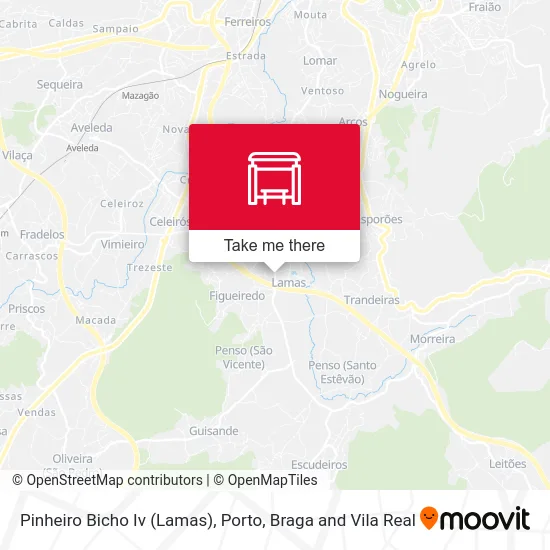 Pinheiro Bicho Iv (Lamas) map