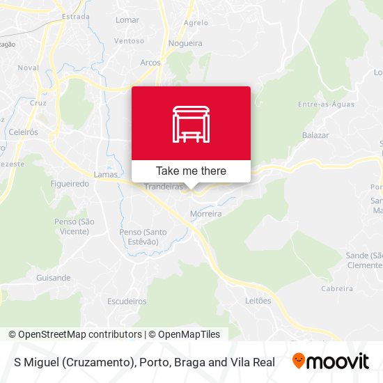 S Miguel (Cruzamento) mapa
