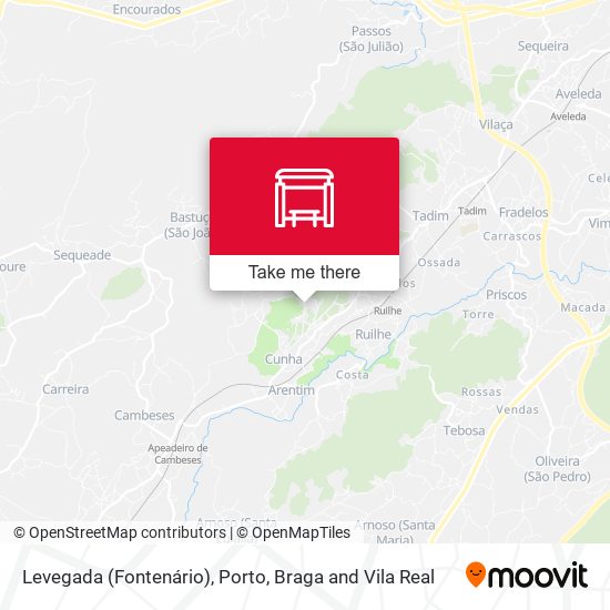 Levegada (Fontenário) mapa