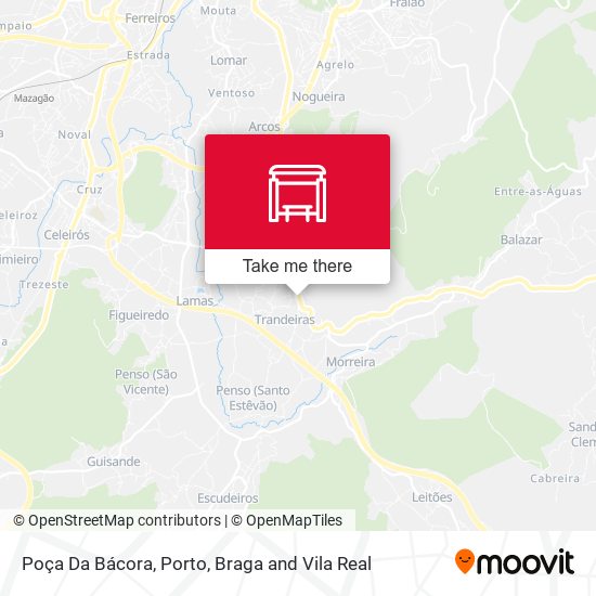 Poça Da Bácora mapa