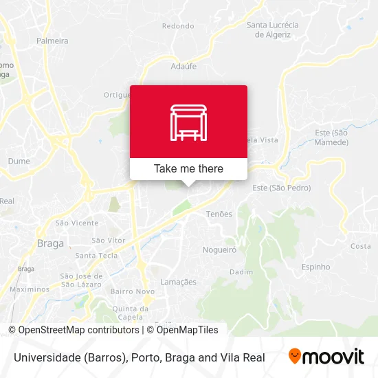 Universidade (Barros) map