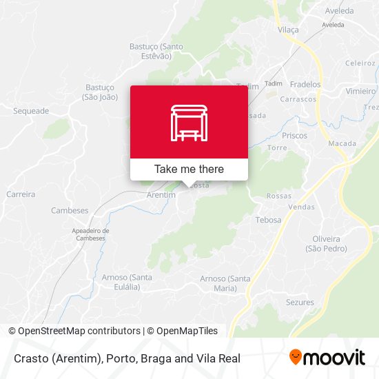 Crasto (Arentim) mapa