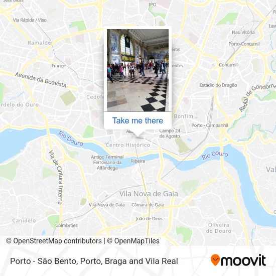 Porto - São Bento map