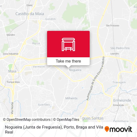 Nogueira (Junta de Freguesia) map