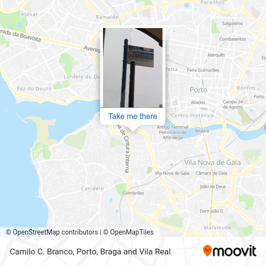 Camilo C. Branco map