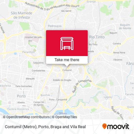 Contumil (Metro) mapa