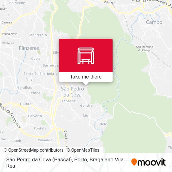 São Pedro da Cova (Passal) mapa