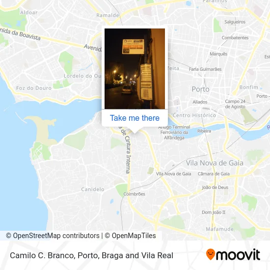Camilo C. Branco map