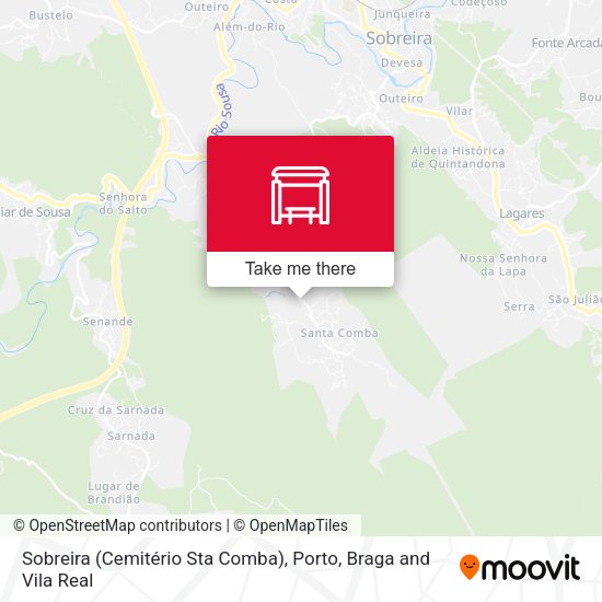 Sobreira (Cemitério Sta Comba) map