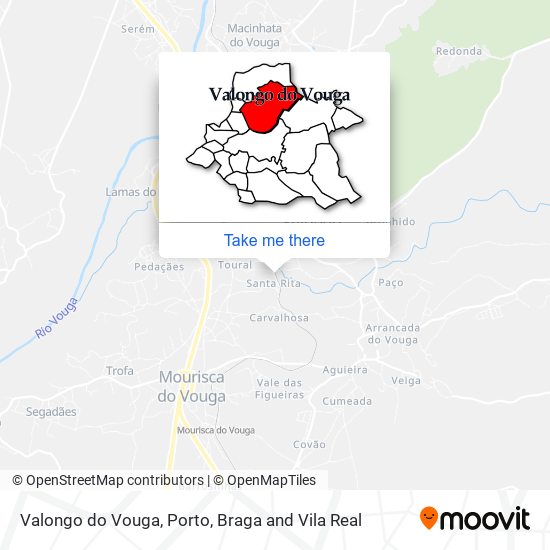 Valongo do Vouga mapa