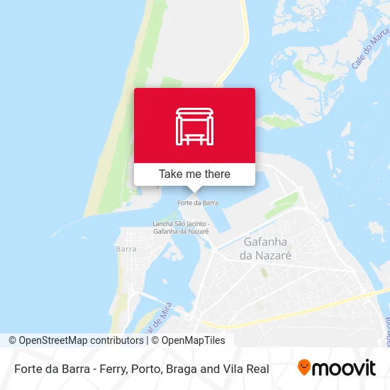 Forte da Barra - Ferry map