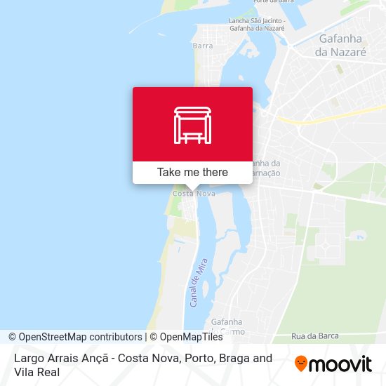 Largo Arrais Ançã - Costa Nova map