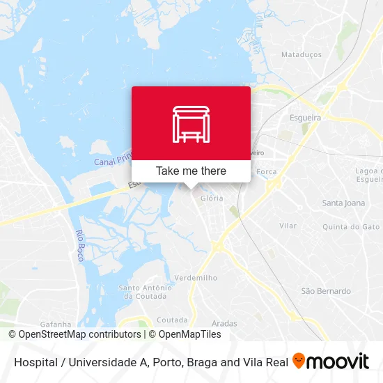 Hospital / Universidade A map