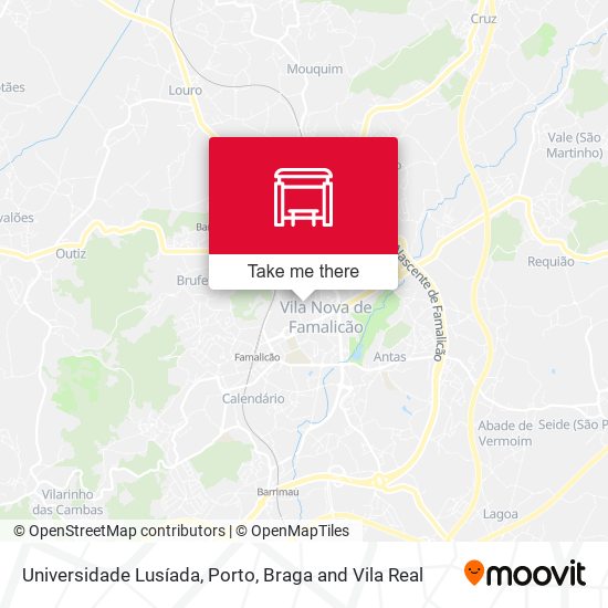 Universidade Lusíada mapa