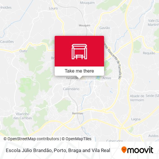 Escola Júlio Brandão mapa