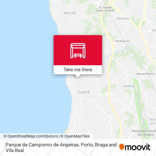 Parque de Campismo de Angeiras mapa